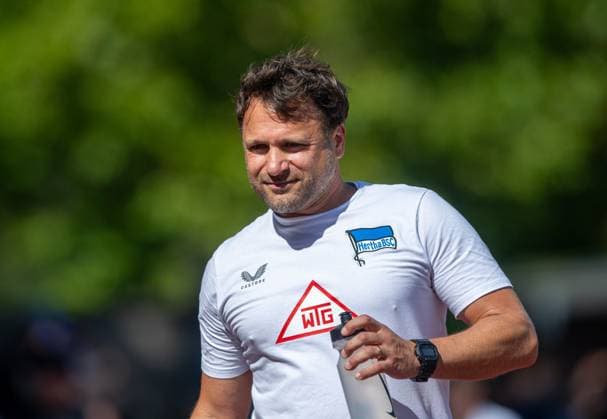 Fussball, Frauen, Saison 2025 2026, Regionalliga Nordost (1. Spieltag), Türkiyemspor Berlin - Hertha BSC, Trainer Tobias Kurbjuweit (Hertha), 31.08. 2025, Copyright: xSebastianxRäppold MatthiasxKochx