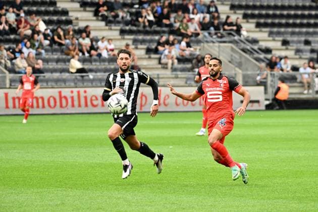 Angers SCO v Stade Rennais FC - Ligue 1 McDonald s 2025 2026 21 Jordan LEFORT (sco) - 11 Mousa TAMARI (srfc) during the Ligue 1 McDonald s match between Angers and Rennes at Stade Raymond Kopa on August 31, 2025 in Angers, France. Angers France  Copyright: xFEPx 776348120