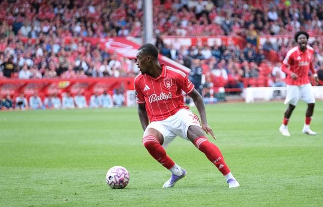 Callum Hudson Odoi of Nottingham Forest seen in action during the Premier league football match between Nottingham Forest and West Ham Utd at City Ground in Nottingham. Copyright: xPaulxBonser SportsxPressxPhotox Sportspressphoto_SPR18972
