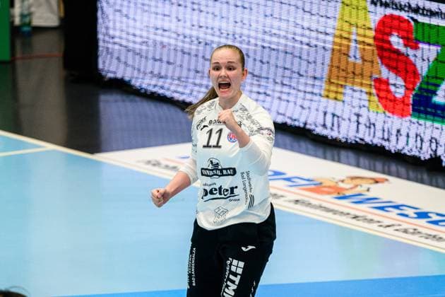 Laura, Kuske (TW, Thueringer HC, 11) Jubel zur Parade. GER, Thueringen, Thueringer HC gegen SV Union Halle-Neustadt, Alsco Handball Bundesliga Frauen, 1. Handballbundesliga Frauen, Handball, 1.Spieltag, Saison 2025 2026, Sonntag, 15.00 Uhr, 31.08.2025 GER, Thueringen, Thueringer HC gegen SV Union Halle-Neustadt, Alsco Handball Bundesliga Frauen, 1. Handballbundesliga Frauen, Handball, 1.Spieltag, Saison 2025 2026, Sonntag, 15.00 Uhr, 31.08.2025 Bad Langensalza Copyright: xEibner-Pressefoto MartinxHerbstx EP_MHT