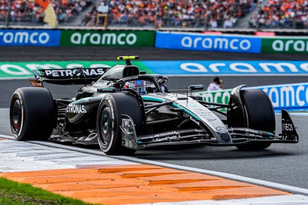 2025-08-31 F1 - Heineken Dutch GP - Grand Prix Race ZANDVOORT, NETHERLANDS - AUGUST 31: Kimi Antonelli of Mercedes competing in the Grand Prix Race during F1 - Heineken Dutch GP on August 31, 2025 in Zandvoort, Netherlands. Zandvoort Netherlands Content not available for redistribution in The Netherlands directly or indirectly through any third parties. Copyright: xAndrexWeeningx
