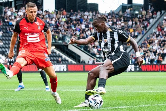 FOOTBALL : SCO Angers vs Stade Rennais - Ligue 1 - JournÃ e 3 - 31 08 2025 Jacques EkomiÃ (ANGERS SCO) AngersFrance  Copyright: xBaptistexAutissierx