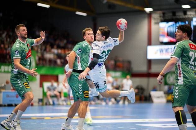 31.08.2025 - Handball, 2025 2026, 1. Bundesliga, 1. Spieltag, GWD Minden - Frisch auf Göppingen: (M) Ludvig Hallbaeck (Göppingen)