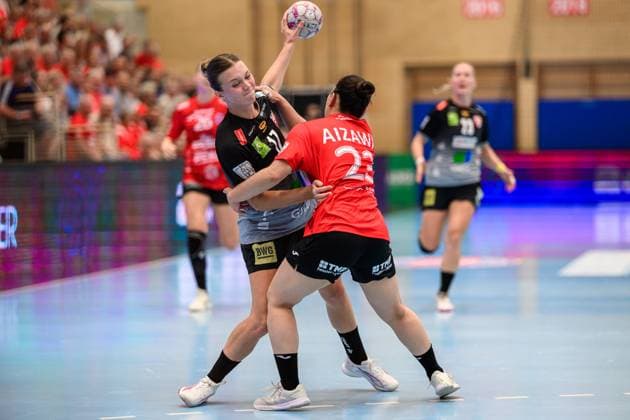 Emma, Hertha (Rechtsaussen, SV Union Halle-Neustadt, 17), Natsuki, Aizawa (Rueckraum, Thueringer HC, 23) GER, Thueringen, Thueringer HC gegen SV Union Halle-Neustadt, Alsco Handball Bundesliga Frauen, 1. Handballbundesliga Frauen, Handball, 1.Spieltag, Saison 2025 2026, Sonntag, 15.00 Uhr, 31.08.2025 GER, Thueringen, Thueringer HC gegen SV Union Halle-Neustadt, Alsco Handball Bundesliga Frauen, 1. Handballbundesliga Frauen, Handball, 1.Spieltag, Saison 2025 2026, Sonntag, 15.00 Uhr, 31.08.2025 Bad Langensalza Copyright: xEibner-Pressefoto MartinxHerbstx EP_MHT