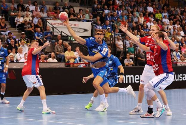 31.08.2025, Deutschland, Stuttgart, Handball Bundesliga Saison 2025 2026, TVB Stuttgart vs. Hamburger SV, Antonio Serradilla (TVB)