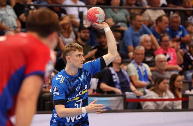 31.08.2025, Deutschland, Stuttgart, Handball Bundesliga Saison 2025 2026, TVB Stuttgart vs. Hamburger SV, Jacob Nigg (TVB)