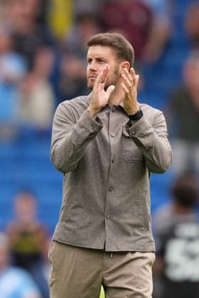 Brighton and Hove Albion v Manchester City, Premier League, Football, Amex Stadium, Brighton, UK - 31 Aug 2025 Fabian Hurzeler manager of Brighton & Hove Albion claps to the fans at the end of the game. Brighton Amex Stadium Brighton UK, UK NEWSPAPERS OUT Copyright: xSeanxRyanx