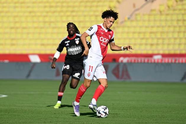 FOOTBALL : AS Monaco VS RC Strasbourg Alsace - Ligue 1 Mcdonald s - 31 08 2025 Maghnes Akliouche (ASM) - Ligue 1 Mcdonald s match between AS Monaco and Racing Club de Strasbourg Alsace on August 31, 2025 at the Louis II Stadium in Monaco. MonacoMonaco  Copyright: xWilliamxCannarellax