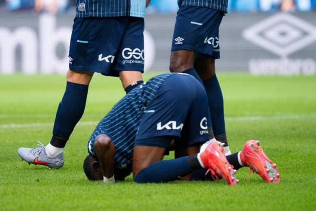 FOOTBALL : Le Havre vs Nice - Ligue 1 - 31 08 2025 Fode Doucoure ( 13 - Le Havre ) celebrates after scoring during the Ligue 1 match between Havre AC and OGC Nice at Stade Oceane on August 31, 2025 in Le Havre, France. ( Photo by Federico Pestellini PsnewZ ) - Le HavreFrance  Copyright: xFedericoxPestellinix