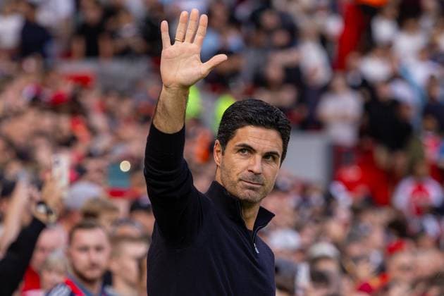 Football - FA Premier League - Liverpool FC v Arsenal FC LIVERPOOL, ENGLAND - Sunday, August 31, 2025: Arsenal s manager Mikel Arteta before the FA Premier League match between Liverpool FC and Arsenal FC at Anfield. (Photo by David Rawcliffe Propaganda) LIVERPOOL Anfield MERSEYSIDE ENGLAND  Copyright: xDavidxRawcliffex P2025-08-31-Liverpool_Arsenal-10