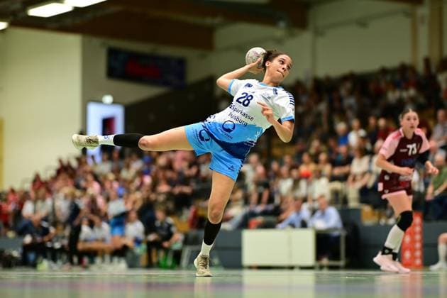 Handball I Frauen I Saison 2025-2026 I 2. HBF I 1. Spieltag I HL Buchholz 08-Rosengarten - TuS Lintfort I 31.08.2025 Leonie Udaw (TuS Lintfort) Buchholz in der Nordheide Nordheidehalle Niedersachsen Deutschland Copyright: xLobeca FelixxSchlikisx