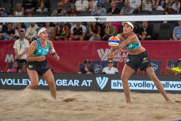 RECORD DATE NOT STATED Beach Pro Tour - Elite 16 Hamburg, 31.08.2025 Ana Patricia Silva Ramos (Player 1, BRA), Eduarda (Duda) Santos Lisboa, (Player 2; Beach Pro Tour - Elite 16 Hamburg am 31.08.2025 Copyright: xBEAUTIFULxSPORTS PeterxWeberx