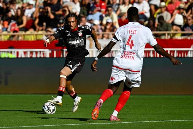FOOTBALL : AS Monaco VS RC Strasbourg Alsace - Ligue 1 Mcdonald s - 31 08 2025 Diego Moreira (RC Strasbourg) - Ligue 1 Mcdonald s match between AS Monaco and Racing Club de Strasbourg Alsace on August 31, 2025 at the Louis II Stadium in Monaco. MonacoMonaco  Copyright: xWilliamxCannarellax