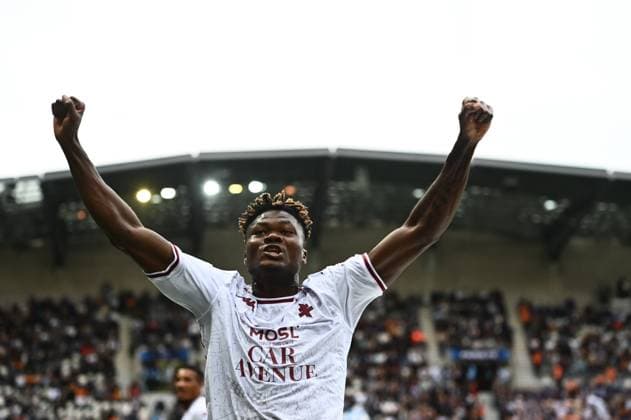Opening goal for FFC Metz on Matchday 3 of the MC Donald s Ligue 1, Paris FC hosted FC Metz at the Stade Jean Bouin in Paris on 30 August 2025. - 31 08 2025 - France Ile-de-France (region) Paris -  JulienxMattiax xLexPictorium LePictorium_0313606