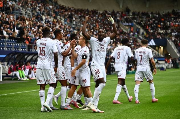 Opening goal for FFC Metz on Matchday 3 of the MC Donald s Ligue 1, Paris FC hosted FC Metz at the Stade Jean Bouin in Paris on 30 August 2025. - 31 08 2025 - France Ile-de-France (region) Paris -  JulienxMattiax xLexPictorium LePictorium_0313608