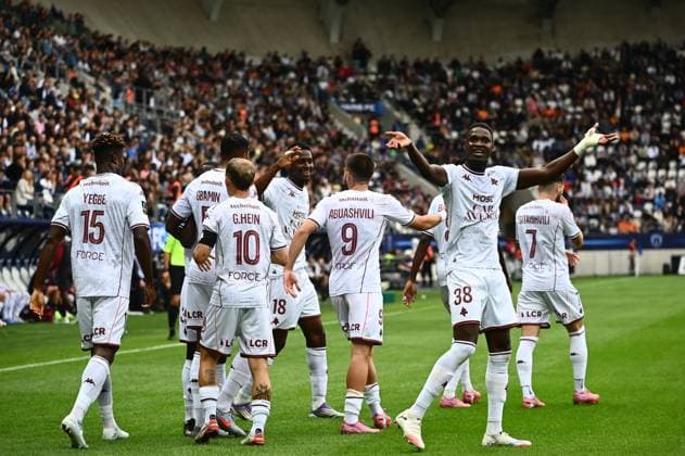 Opening goal for FFC Metz on Matchday 3 of the MC Donald s Ligue 1, Paris FC hosted FC Metz at the Stade Jean Bouin in Paris on 30 August 2025. - 31 08 2025 - France Ile-de-France (region) Paris -  JulienxMattiax xLexPictorium LePictorium_0313609