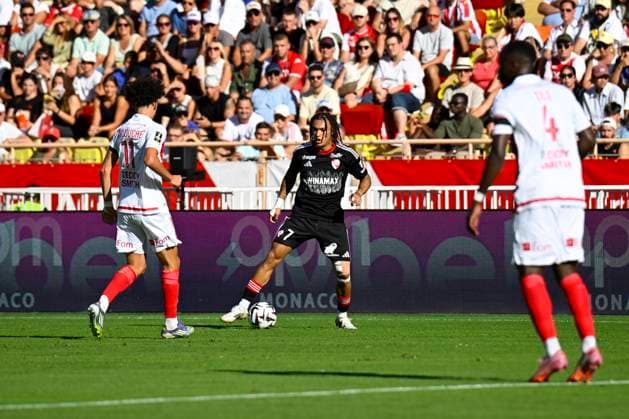 FOOTBALL : AS Monaco VS RC Strasbourg Alsace - Ligue 1 Mcdonald s - 31 08 2025 Diego Moreira (RC Strasbourg) - Ligue 1 Mcdonald s match between AS Monaco and Racing Club de Strasbourg Alsace on August 31, 2025 at the Louis II Stadium in Monaco. MonacoMonaco  Copyright: xWilliamxCannarellax