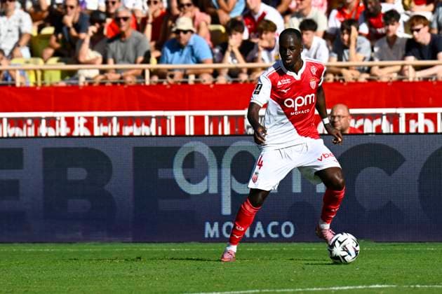 FOOTBALL : AS Monaco VS RC Strasbourg Alsace - Ligue 1 Mcdonald s - 31 08 2025 Jordan Teze (ASM) - Ligue 1 Mcdonald s match between AS Monaco and Racing Club de Strasbourg Alsace on August 31, 2025 at the Louis II Stadium in Monaco. MonacoMonaco  Copyright: xWilliamxCannarellax