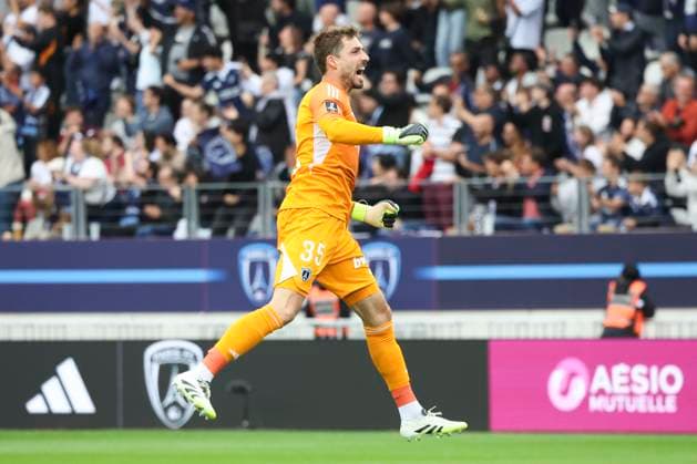 FOOTBALL : Paris FC Vs FC Metz - Ligue 1 - 31 08 2025 Joie de Kevin Trapp (Paris FC) sur le but sur penalty de Ilan Kebbal (Paris FC) ParisFrance  Copyright: xMichtofx