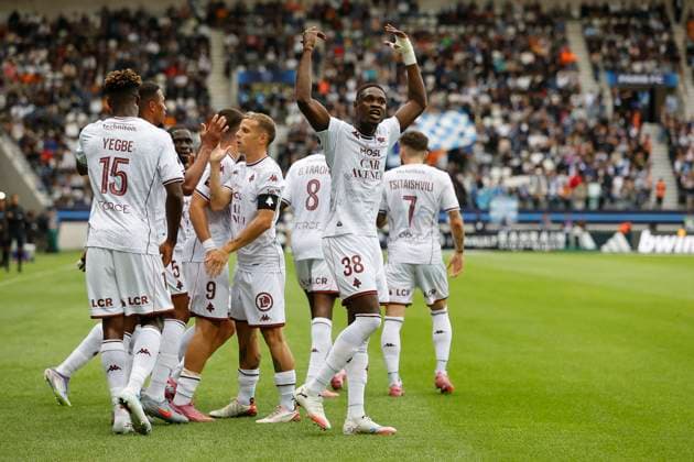 August 31, 2025, Paris, Paris, France: Sabidou Sano of FC METZ celebrate after scoring during the league 1 MacDonald day 3 match between Paris FC and FC Metz at Jean Bouin Stadium - on August 31 2025.Paris - France Paris France - ZUMAb253 20250831_zsp_b253_011 Copyright: xLoicxBaratouxx