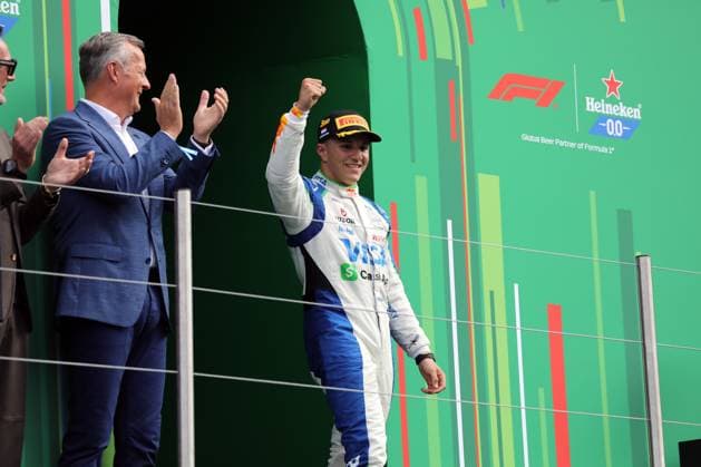 Zandvoort, Niederlande 28.- 31. August 2025: FIA - Formel 1 - WM - Dutch Grand Prix - 2025 - Rennen Sonntag Im Bild: Isack Hadjar (FRA) erstes F1 Podium Circuit Zandvoort Copyright: xFotostandx xBeierx