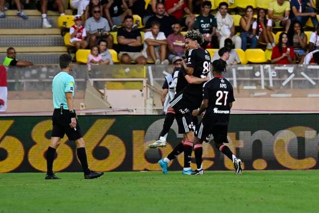 FOOTBALL : AS Monaco VS RC Strasbourg Alsace - Ligue 1 Mcdonald s - 31 08 2025 Joy RC Strasbourg Alsace - Ligue 1 Mcdonald s match between AS Monaco and Racing Club de Strasbourg Alsace on August 31, 2025 at the Louis II Stadium in Monaco. MonacoMonaco  Copyright: xWilliamxCannarellax