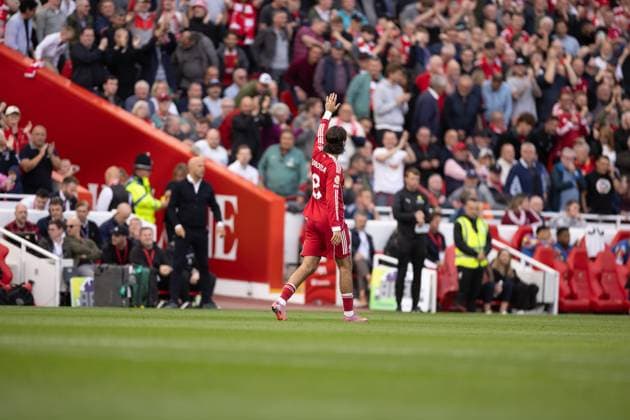 Football - FA Premier League - Liverpool FC v Arsenal FC LIVERPOOL, ENGLAND - Sunday, August 31, 2025: Liverpool s Dominik Szoboszlai celebrates after scoring the first goal during the FA Premier League match between Liverpool FC and Arsenal FC at Anfield. (Photo by David Rawcliffe Propaganda) LIVERPOOL Anfield MERSEYSIDE ENGLAND  Copyright: xDavidxRawcliffex P2025-08-31-Liverpool_Arsenal-74