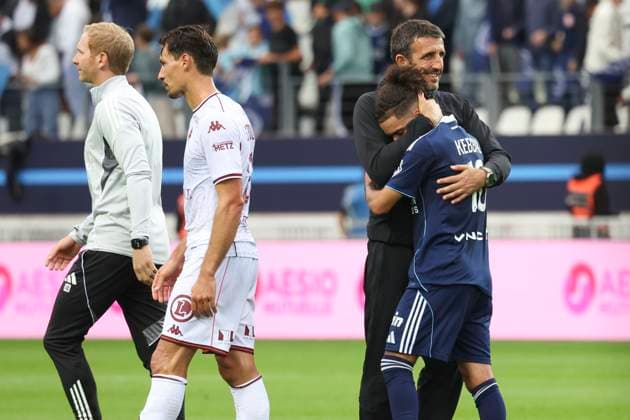 FOOTBALL : Paris FC Vs FC Metz - Ligue 1 - 31 08 2025 Stephane Gilli (Paris FC) - Ilan Kebbal (Paris FC) ParisFrance  Copyright: xMichtofx
