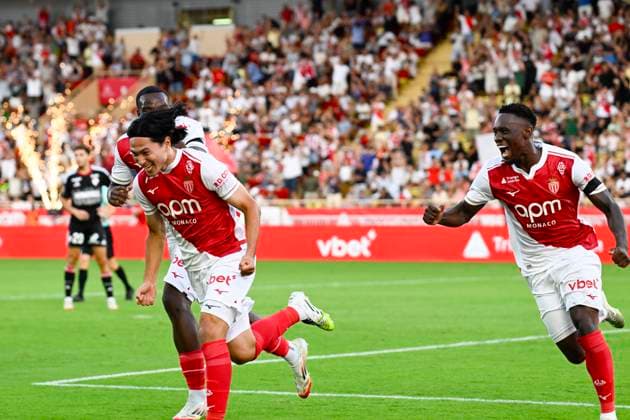 FOOTBALL : AS Monaco VS RC Strasbourg Alsace - Ligue 1 Mcdonald s - 31 08 2025 Takumi Minamino (ASM) - Ligue 1 Mcdonald s match between AS Monaco and Racing Club de Strasbourg Alsace on August 31, 2025 at the Louis II Stadium in Monaco. MonacoMonaco  Copyright: xWilliamxCannarellax