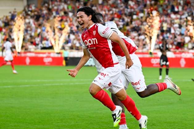FOOTBALL : AS Monaco VS RC Strasbourg Alsace - Ligue 1 Mcdonald s - 31 08 2025 Takumi Minamino (ASM) - Ligue 1 Mcdonald s match between AS Monaco and Racing Club de Strasbourg Alsace on August 31, 2025 at the Louis II Stadium in Monaco. MonacoMonaco  Copyright: xWilliamxCannarellax