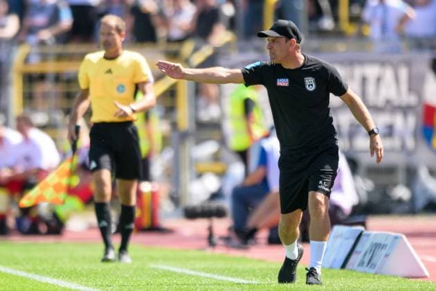Fußball, 3. Liga, 20250831, SSV Ulm 1846 - SV Waldhof Mannheim. Im Bild Trainer Ulm Robert LECHLEITER. Ulm Donaustadion Baden-Württemberg Deutschland Copyright: Passion2Press MarkusxFischerx