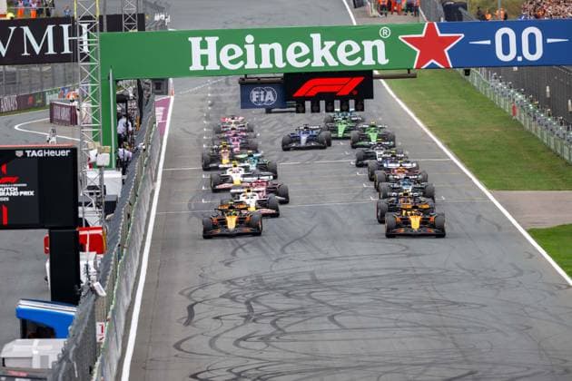 Rennstart, Rennen, Grosser Preis von Netherlands, Motorsport, Herren, Formel 1, 31.08.2025 Zandvoort Niederlande Niederlande