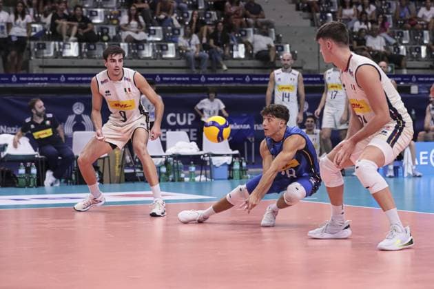 28 Pace Domenico (Italian national volleyball team) during 2025 FIPAV Cup Men - Italy vs Holland, International volleyball match in Turin, Italy, August 31 2025  Copyright: xNorbertoxMaccagno IPAxSportx xipa-agency.netx xx IPA_63784586 IPA_Agency_IPA63784586