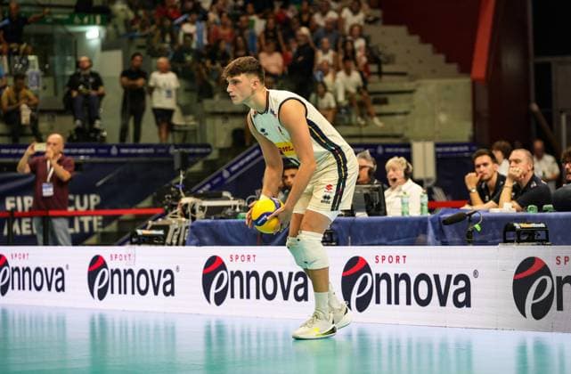 Bottolo Mattia (ITA) in action during 2025 FIPAV Cup Men - Italy vs Holland, International volleyball match in Turin, Italy, August 31 2025  Copyright: xSilvanoxMarcoxCesario IPAxSportx xipa-agency.netx xx IPA_63784929 IPA_Agency_IPA63784929
