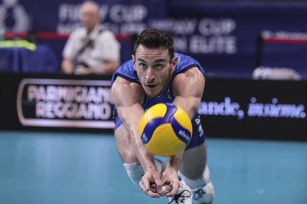 VOLLEY - Internazionali - 2025 FIPAV Cup Men - Italy vs Holland 7 Balaso Fabio (Italian national volleyball team) during 2025 FPhoto by IPA ABACAPRESS.COMV Cup Men - Italy vs Holland, International volleyball match in Turin, Italy, August 31 2025 Turin Italy  Copyright: xIPAxSport ABACAx