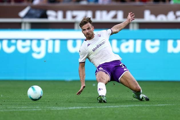 Torino Fc - ACF Fiorentina Marin Pongracic of Acf Fiorentina in action during the Serie A match beetween Torino Fc and ACF Fiorentina at Stadio Olimpico on August 31, 2025 in Turin, Italy . Torino Stadio Olimpico Italy Copyright: xMarcoxCanonierox