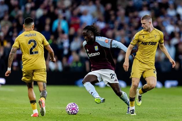 Aston Villa v Crystal Palace Premier League 31 08 2025. Aston Villa forward Evann Guessand (29) in action during the Premier League match between Aston Villa and Crystal Palace at Villa Park, Birmingham, England on 31 August 2025. Birmingham Villa Park West Midlands England Editorial use only DataCo restrictions apply See www.football-dataco.com , Copyright: xManjitxNarotrax PSI-22724-0039