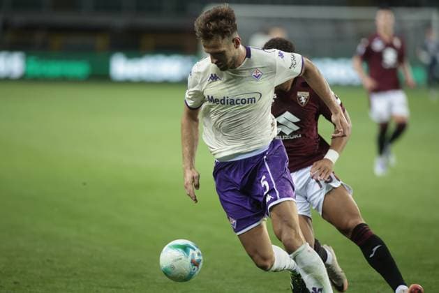 Marin Pongracic of ACF Fiorentina during the Italian Serie A, 2025 26 season, football match between Torino FC and ACF Fiorentina on 31 August 2025 at Stadio Olimpico Grande Torino, Turin, Italy. Photo Nderim Kaceli  Copyright: xNderimxKaceli IPAxSportx xipa-agency.netx xx IPA_63787101 IPA_Agency_IPA63787101
