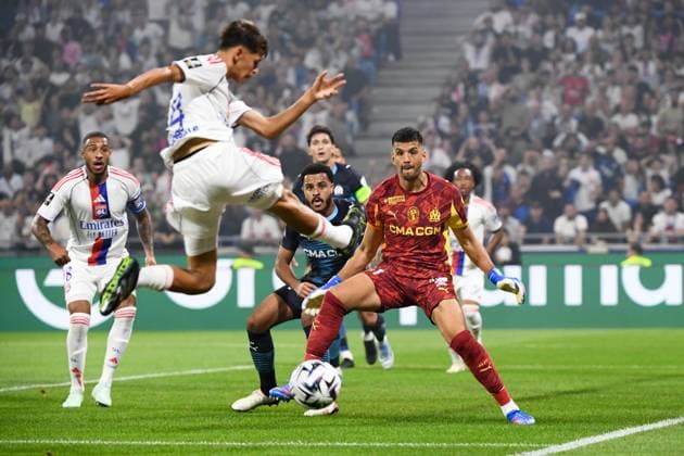 Olympique Lyonnais v Olympique de Marseille - Ligue 1 McDonald s 2025 2026 04 Conrad Jaden CJ EGAN RILEY (om) - 01 Geronimo RULLI (om) during the Ligue 1 McDonald s match between Lyon and Marseille at Groupama Stadium on August 31, 2025 in Lyon, France. Lyon France  Copyright: xFEPx 776348118