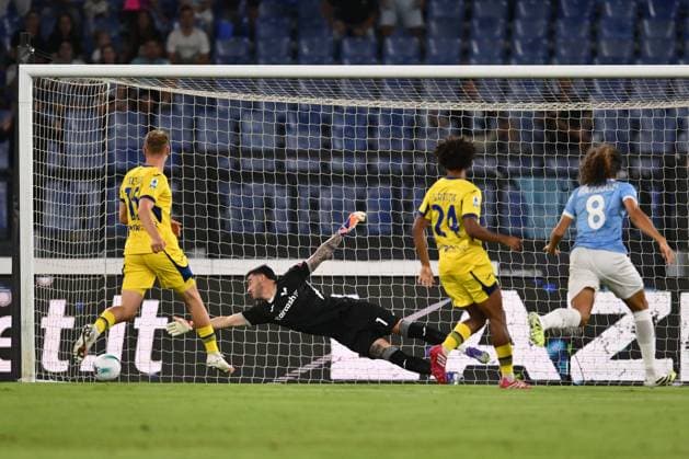Matteo Guendouzi of S.S. Lazio scores the goal for 1-0 during he 2nd day of the Serie A Championship between S.S. Lazio and Hellas Verona F.C. at the Olympic Stadium on August 31, 2025 in Rome, Italy.  Copyright: xDomenicoxCippitelli IPAxSportx xipa-agency.netx xx IPA_63788743 IPA_Agency_IPA63788743