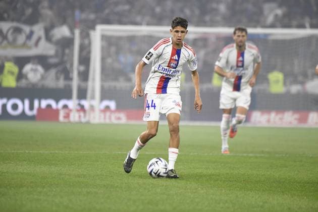 Football : Olympique Lyonnais V Olympique de Marseille - ligue 1 31 08 2025 Merah k halis of Lyon during the French L1 football match between Olympique Lyonnais and Olympique Marseille at the Groupama stadium in Decines-Charpieu Lyon, France on August 31, 2025  Copyright: xMourad_ALLILIx