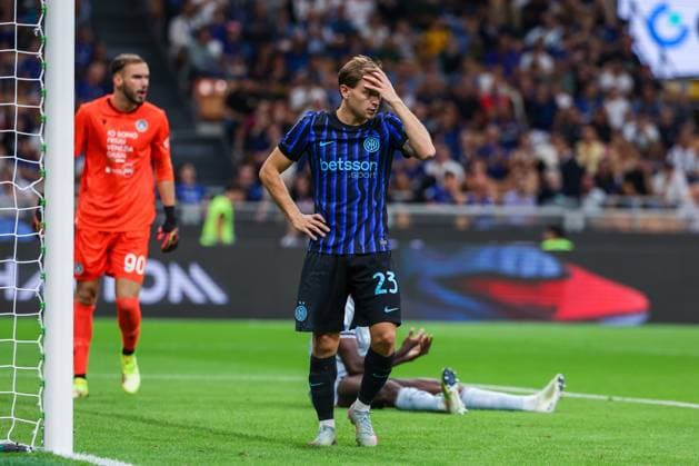 FC Internazionale vs Udinese Calcio - Serie A 2025 26 - 31 08 2025 Nicolo Barella of FC Internazionale reacts during Serie A 2025 26 football match between FC Internazionale and Udinese Calcio at San Siro Stadium Copyright: xBEAUTIFULxSPORTS Carabellix