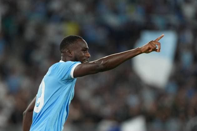 Boulaye Dia of SS Lazio celebrates after scoring the goal of 4-0 during the Serie A 2025 2026 football match between SS Laziio and Hellas Verona at Stadio Olimpico in Roma (Italy), August 31, 2025. antoniettaxbaldassarre