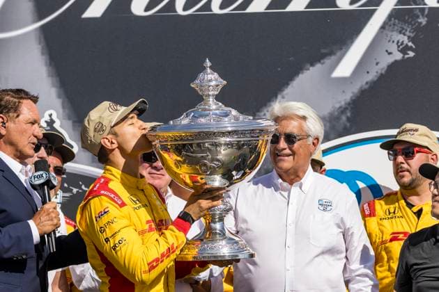 August 31, 2025, Lebanon, Tn, USA: IndyCar, Indy Car, IRL, USA Series driver, ALEX PALOU (10) (ESP) of Barcelona, Spain, wins the Championship at Nashville Superspeedway in LEBANON, TN. Lebanon USA - ZUMAa161 20250831_aaa_a161_010 Copyright: xWalterxG.xArcexSr.x