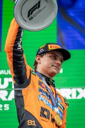 Circuit Zandvoort, Zandvoort, Netherlands. 31.August.2025; Oscar Piastri of Australia and McLaren F1 Team on the podium during Formula One Italian Grand Prix  aflo_301836015