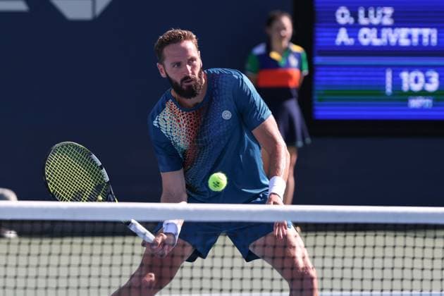 Orlando Luz (gelbes Hemd), Albano Olivetti, Herren Doppel, Men s Doubles, US Open Championships 2023, USTA Billie Jean King National Tennis Center, Flushing Meadows, New York, USA . Copyright: xJuergenxHasenkopfx