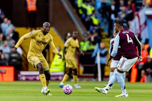 Aston Villa v Crystal Palace Premier League 31 08 2025. Crystal Palace forward Jean-Philippe Mateta (14) during the Premier League match between Aston Villa and Crystal Palace at Villa Park, Birmingham, England on 31 August 2025. Birmingham Villa Park West Midlands England Editorial use only DataCo restrictions apply See www.football-dataco.com , Copyright: xManjitxNarotrax PSI-22724-0119