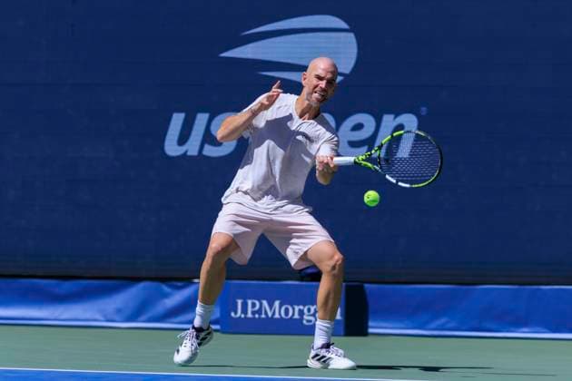 August 31, 2025, Flushing Meadows, New York, USA: Adrian Mannarino hits a forehand return during a match against Jiri Lehecka on Day 8 of the 2025 US Open at USTA Billie Jean King National Tennis Center on Sunday August 31, 2025 in the Flushing neighborhood of the Queens borough of New York City. JAVIER ROJAS PI Flushing Meadows USA - ZUMAp124 20250831_zaa_p124_020 Copyright: xJavierxRojasx