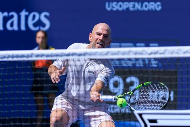 August 31, 2025, Flushing Meadows, New York, USA: Adrian Mannarino hits a forehand net shot during a match against Jiri Lehecka on Day 8 of the 2025 US Open at USTA Billie Jean King National Tennis Center on Sunday August 31, 2025 in the Flushing neighborhood of the Queens borough of New York City. JAVIER ROJAS PI Flushing Meadows USA - ZUMAp124 20250831_zaa_p124_023 Copyright: xJavierxRojasx