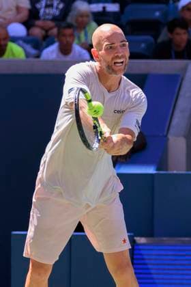 August 31, 2025, Flushing Meadows, New York, USA: Adrian Mannarino hits a double backhand return during a match against Jiri Lehecka on Day 8 of the 2025 US Open at USTA Billie Jean King National Tennis Center on Sunday August 31, 2025 in the Flushing neighborhood of the Queens borough of New York City. JAVIER ROJAS PI Flushing Meadows USA - ZUMAp124 20250831_zaa_p124_028 Copyright: xJavierxRojasx